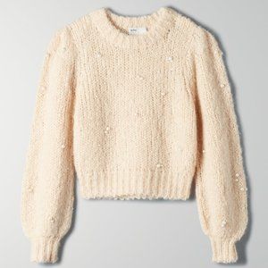 Wilfred Le Fou Alapaca Blend Pearl Crew Neck Sweater - Size L